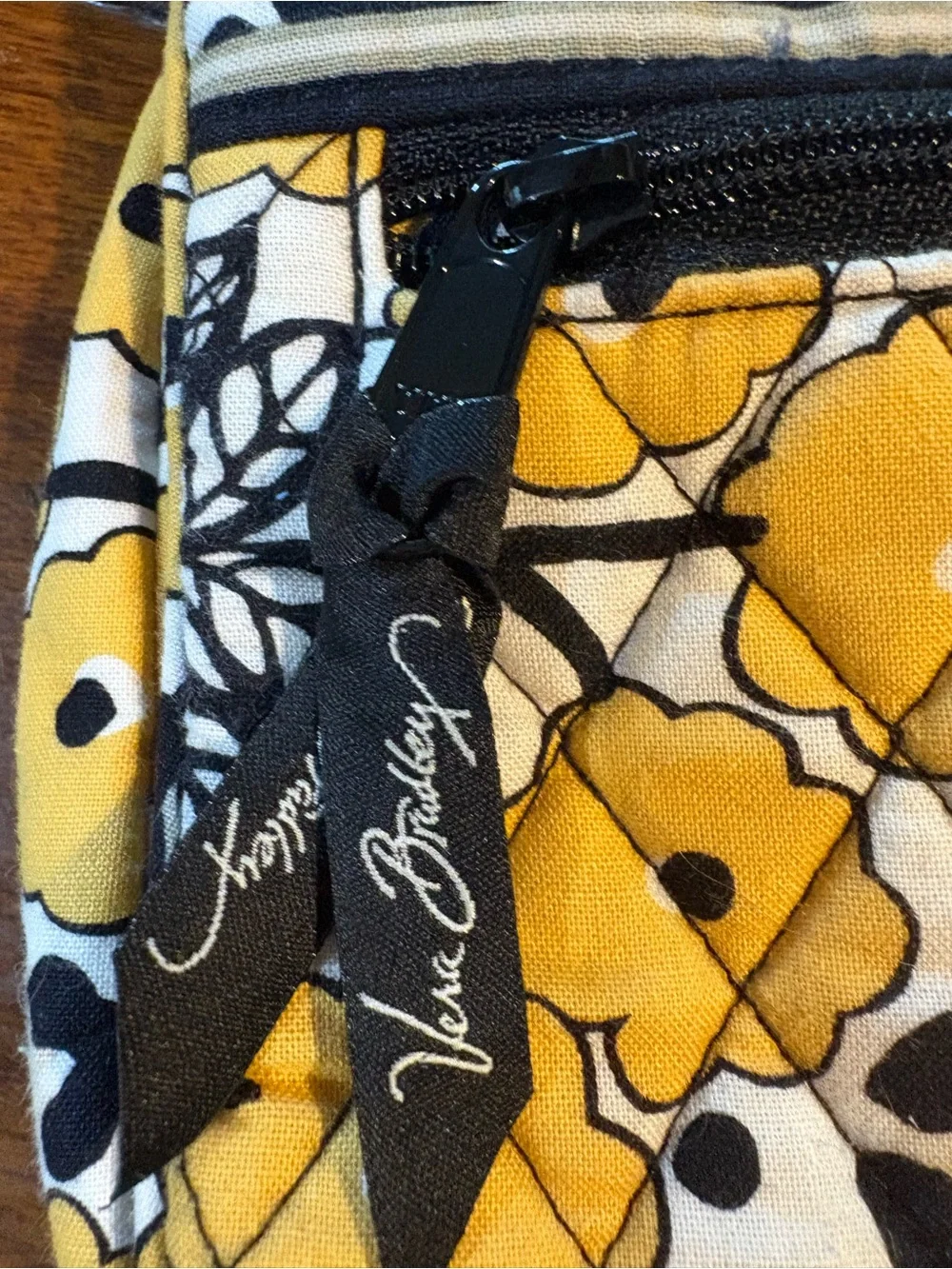 Vera Bradley Yellow Floral Quilted Mini Crossbody